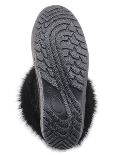 Унты женские на литой подошве., Черные.