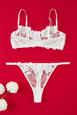 TRENDYOLMILLA Siyah Nak?sl? Dantelli Ip Ask?l? Kaps?z Orme Ic Camas?r? Tak?m? THMAW24CC00012  фото 15