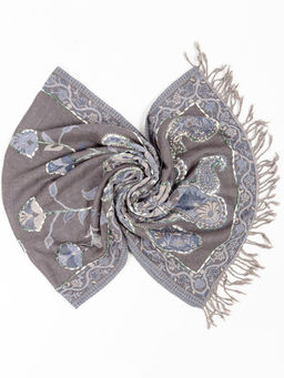 Палантин с вышивкой (шерсть вареная) в ассортименте № Тк906/85