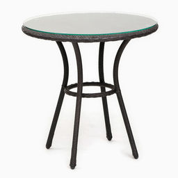 Стол садовый из искусственного ротанга, 75×72×72 см, металл, цвет венге