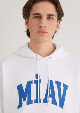 Miav Bask?l? Kapusonlu Sweatshirt - Mavi фото 6
