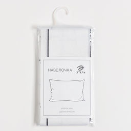 Наволочка Этель Белая клетка, 50х70 см, 100% хлопок, бязь  фото 3