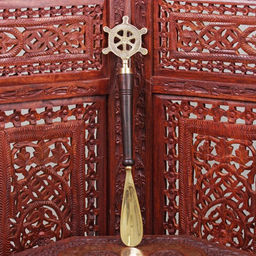 Ложка для обуви «Штурвал», 37×7.5×2.5 см, латунь