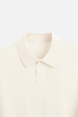 TEXTURED PIQUE KNIT POLO SHIRT - Zara фото 18