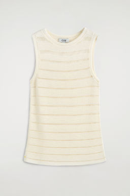 LADDER-STITCH KNITTED TOP