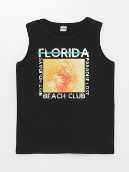 Bisiklet Yaka Bask?l? Erkek ?ocuk Atlet ve ?ort - Waikiki фото 2