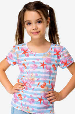 Хлопковая футболка для девочки Happy Fox