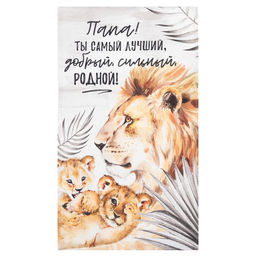 Набор кухонных полотенец Этель Семейство кошачьих 40х73см - 2 шт, 100% хлопок, вафля 160 г/м2  фото 3