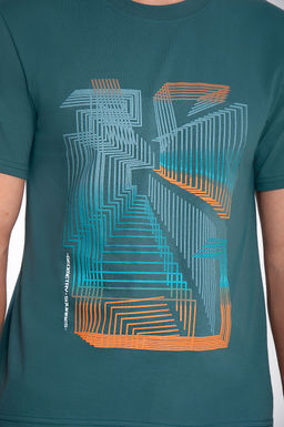 Арт. 61136 Футболка мужская 48-56 (5 шт) Цвет:синевато-зеленый