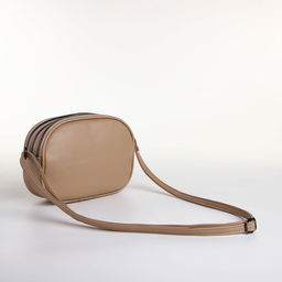 Сумка женская кросс-боди на молнии, 19×7×15 см, бежевая