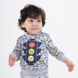 CRB wear/CSNB 62672-11 Джемпер для мальчика, светло-серый меланж/Ex.Cherubino