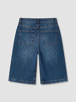 Bermuda Fit Kad?n Jean ?ortolon