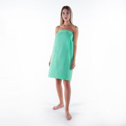 Полотенце банное Этель Парео с карманом 80*140 см. цв.нежный лайм, 100% хл, вафля 240 г/м2