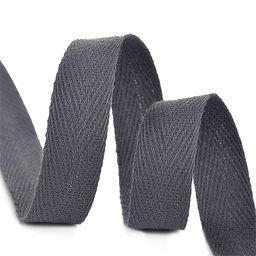 Лента-тесьма 10мм киперная 2,5г хлопок TBY.CT цв.F311 т.серый уп.5м