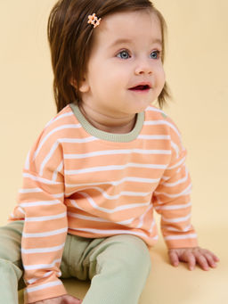 Лонгслив Полоска Коралл 0+ - Bungly фото 4