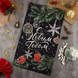 Полотенце Этель С Новым Годом 40х73 см, 100% хл, саржа 190 гр/м2