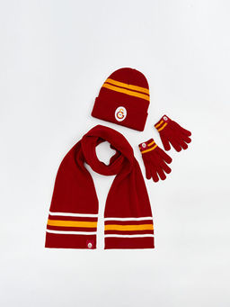 Galatasaray Nak??l? Erkek ?ocuk Atk? Bere Eldiven Seti