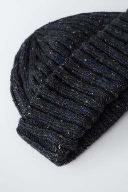 WOOL BLEND BEANIE WITH BUTTON DETAIL - Zara фото 3
