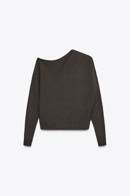 ASYMMETRIC RIB KNIT TOP - Zara фото 5