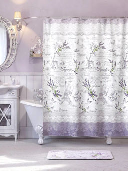VAL LV-F-1818P58 Штора LV-F-1818 в наборе с ковриком LV-P-58, LAVANDE FRANCE, шт