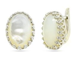 Серьги из серебра перламутр, СПН4064