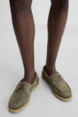 LEATHER DECK SHOES - Zara фото 3