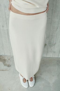 PLAIN KNIT MIDI SKIRT - Zara фото 4