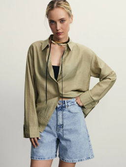 Джинсовые шорты А-силуэта / Zarina