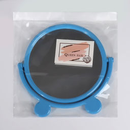 Зеркало настольное, с рамкой для фото, d=23.5 см, (d=17.5 см), МИКС