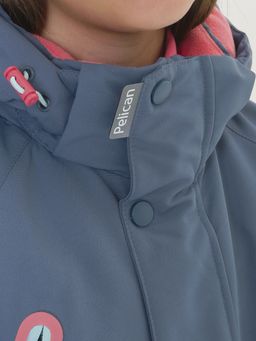 PELICAN, куртка для девочек, Темно-серый
