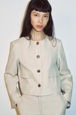 BLAZER TEJIDO R?STICO / Beige claro - Zara фото 11
