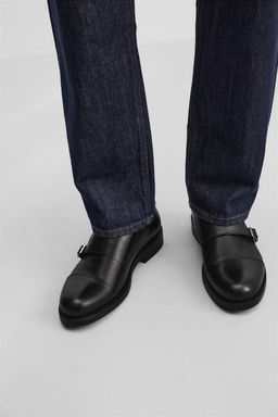 LEATHER BUCKLE SHOE - Zara фото 4