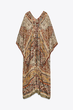 ZW COLLECTION PAISLEY KAFTAN DRESS - Zara фото 9