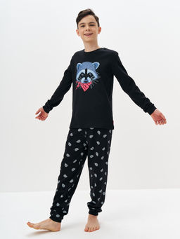 Пижама для мальчика с принтом Енот - Kogankids фото 5