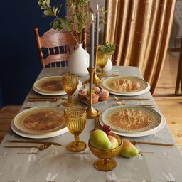 Скатерть «Этель» Vintage collection 149×110 см, 100% хлопок, саржа 190 г/м²