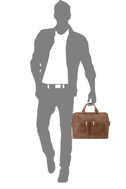 Сумка мужская Ц-80.28 светло-коричневый - Protege фото 4