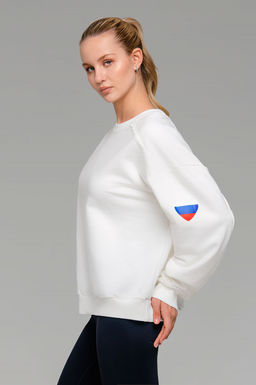 Арт. 15124 Свитшот женский Матрешка оверсайз 44-50 (4 шт) Цвет:молочный - Калинка фото 5