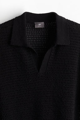 Polo en punto calado Loose Fit - H&m фото 7