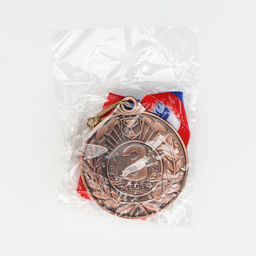 Цена за 2 шт. Медаль призовая «3 место» бронза, d=5 см, с лентой