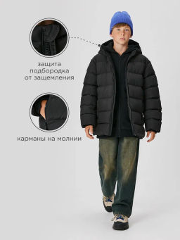 ACOOLA / Куртка детская для мальчиков Orav черный  фото 6