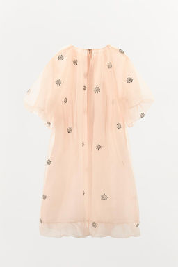 ORGANZA DRESS WITH RHINESTONES - Zara фото 5