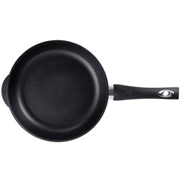 Сковорода с тефлоновым покрытием д24см Классик, h5,5см, s0,4см, ручка из термостойкого пластика, стеклянная крышка с пароотводом, подарочная упаковка (Россия) - Домашняя мода фото 3