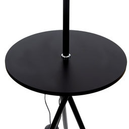 Торшер напольный BayerLux «Патрисиа» со столиком, 1×15 Вт, Е27, черный/красный, 40×40×157 см