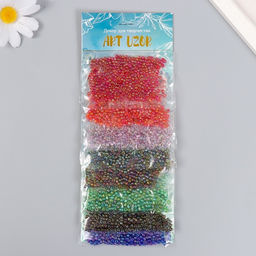 Набор бисера для плетения круглый «Арт Узор. Меланжевые цвета», 8 цветов × 10 г, для рукоделия