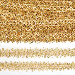 Тесьма отделочная TBY арт.9447 шир.28 мм цв.золото уп.13.71м