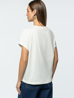 VILATTE / Футболка из фактурного полотна из 100% хлопка фото 12