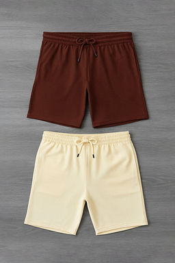 Kahverengi-Ta_ Basic Regular/Normal Kesim D_z 2li Paket _ort TMNSS21SR0095 - Trendyolmilla фото 2