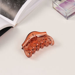 Цена за 6 шт. Крабики для волос «Флориана», набор 3 шт., геометрия дуга, 6.5 и 4 см, коричневые