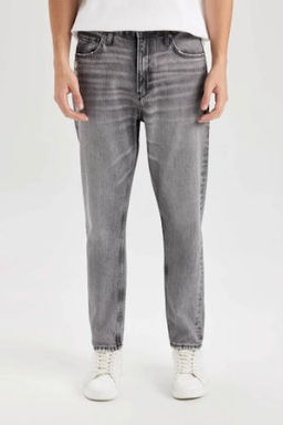 90s Slim Fit Dar Kal?p Yuksek Bel Dar Paca Jean Pantolon