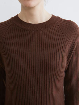 Bisiklet Yaka Triko Elbise